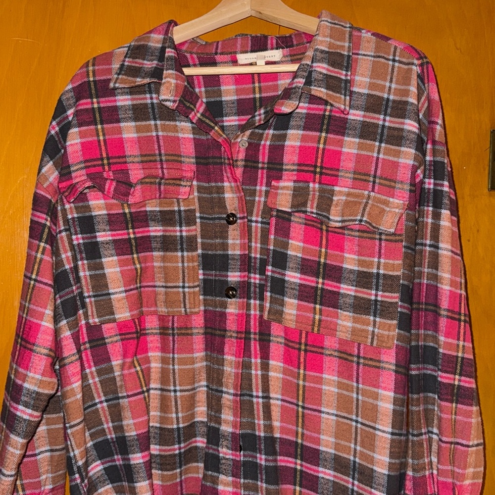 Gilded intent Plaid Button-Up Shirt